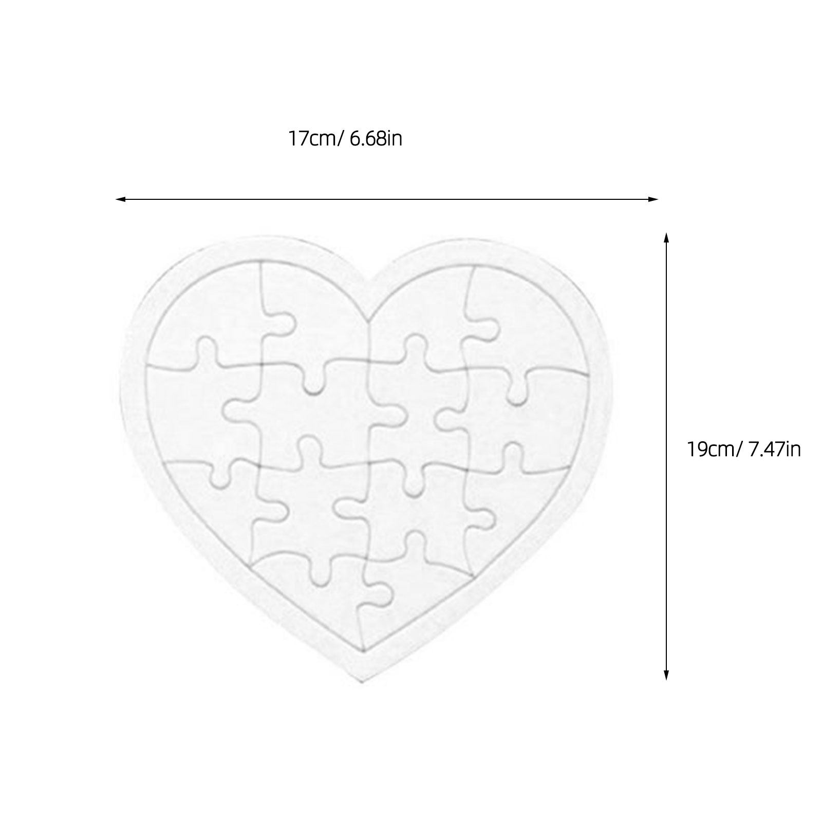 4枚組ブランクジグソーパズル 子供用クリエイティブ学習ツール - Puzzle Blank White のレビューと価格