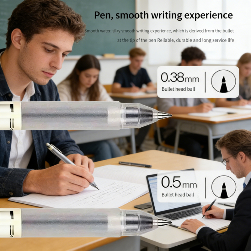 6/8本入りMUJI風ゲルペン、黒/赤/青0.38/0.5m - Muji Stationery Gel Pen のレビューと価格